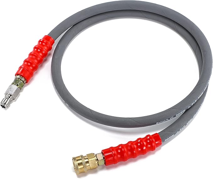 M MINGLE Pressure Washer Jumper Hose, 5 FT Whip Hose for Power Washer, Hose Reel Connector with 3/8 Inch Quick Connect