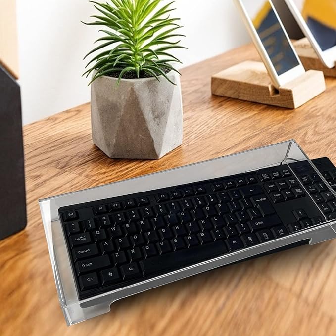 Cabilock Transparent Keyboard Dust Cover 14.76X6.22 Inch Waterproof Protective Case Removable Washable Keyboard Protector for 87 & 104 Key Electronic Keyboards Home Studio Use