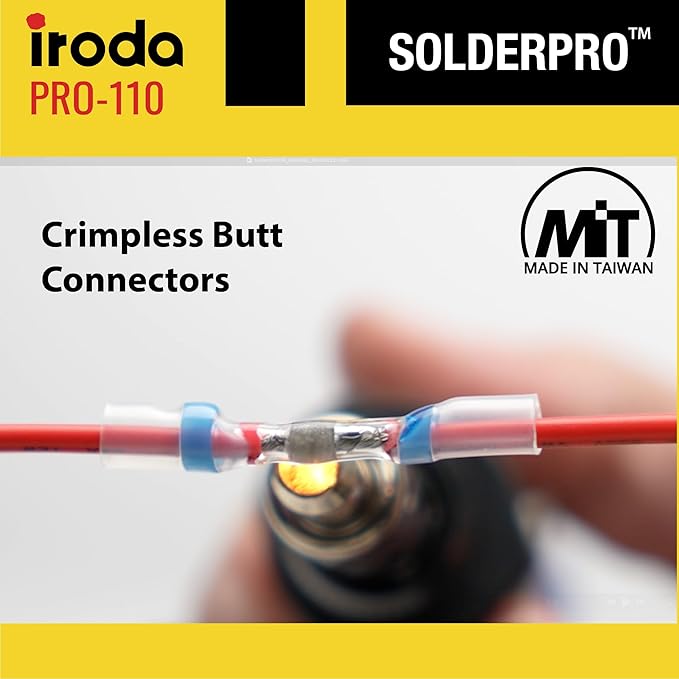 IRODA SolderPro 110 Butane Soldering Iron Kit, 115 MIns Run Time, Rapid Heat Up, Professional Set With Tips & Sturdy Tool Case (No Butane Included)