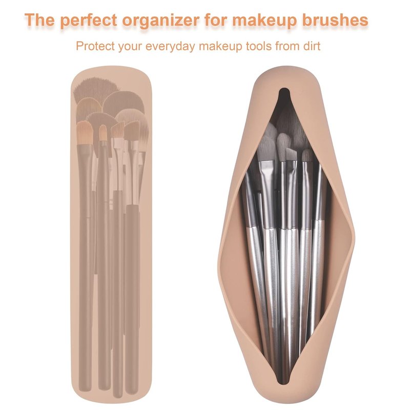 Travel Makeup Sponge Holder - Soft Silicone Beauty Brush Organizer for On-the-Go | Compact Design