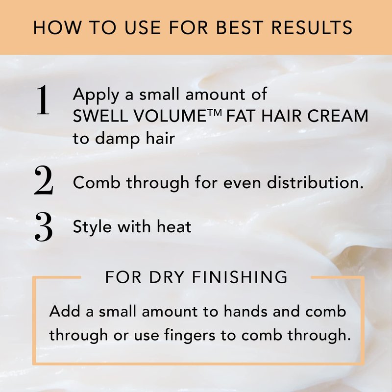 Brocato Swell Volume Hair Cream, 6 Oz: Volumizing & Thickening Cream for Men & Women | Heat Activated Fat Hair Volumizer Cream Plumps, Shapes & Adds Thickness to Thin Hair | Formulated with Clay