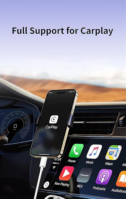 [2-Pack 3.3FT MFi Certified] Woven CarPlay USB C Cable for Apple iPhone 17 Pro Max Charger, Durable USB A to USB-C Cord Fast Charging for iPhone Air/iPhone17/16/16e/15Pro, White Type C Car Charge Wire