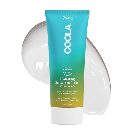 COOLA Organic Sunscreen SPF 30 Sunblock Body Lotion, Dermatologist Tested Skin Care for Daily Protection, Vegan and Gluten Free, Piña Colada, 5 Fl Oz