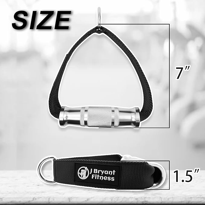 J Bryant Cable Machine Handles Attachment for Pulley Machine Heavy Duty Metal D Handle Aluminum Alloy Handle Grips Durable Workout Handles Pulley LAT Pulldown System