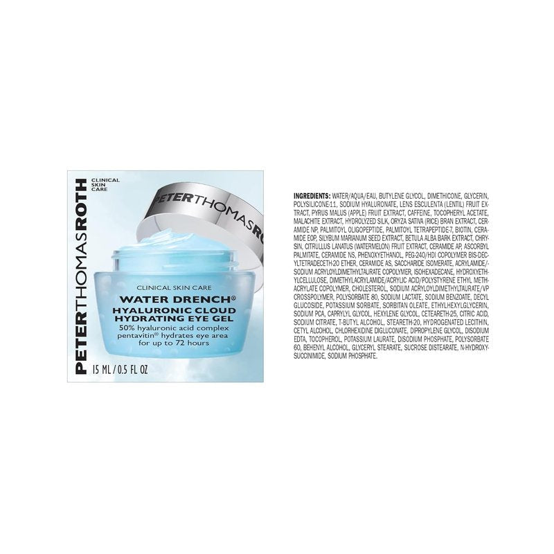 Peter Thomas Roth Water Drench® Eye Gel - Hydrating Hyaluronic Acid Formula for Fine Lines, Puffiness & Dark Circles