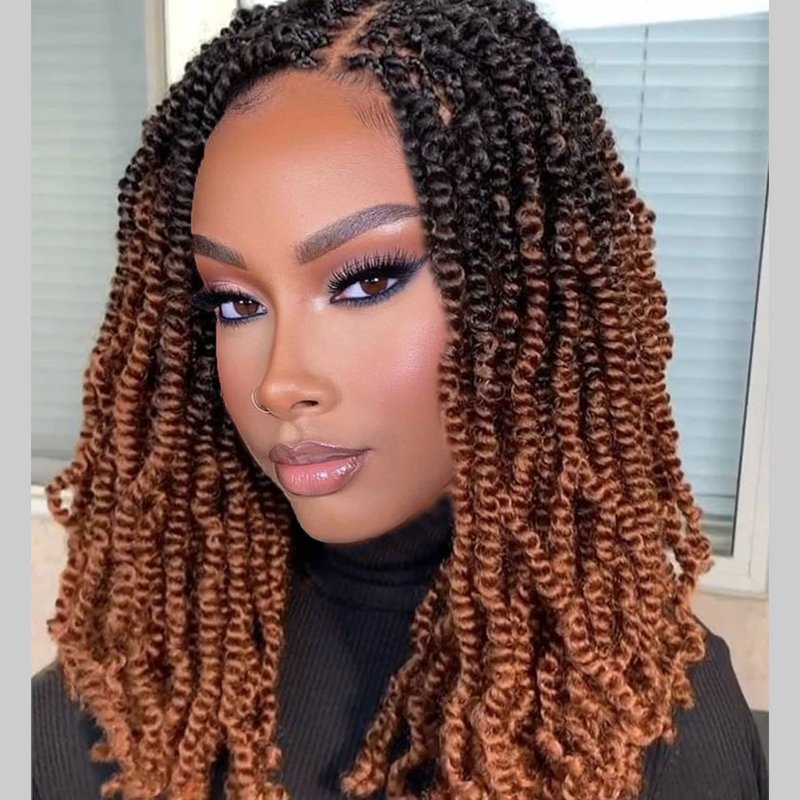 6 Packs Spring Twist Braiding Hair Spring Twists Twist Hair Synthetic Fiber Fluffy Twist Crochet Braids Low Temperature Twist Crochet Hair for Women Braiding Hair(8inch,T1B/4/30)