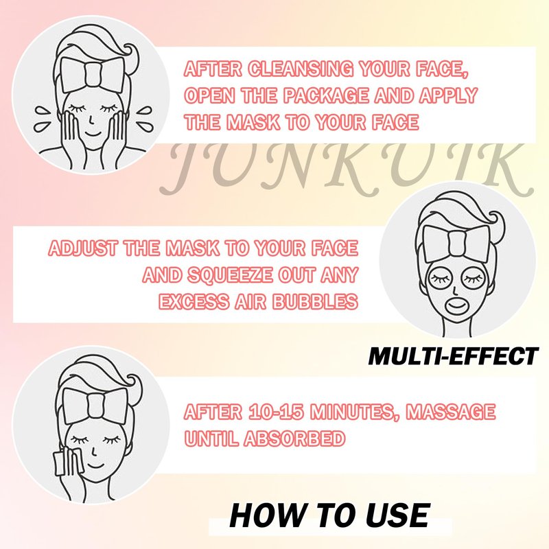 JunKuJK 10PCS Hydrating Facial Sheet Mask,Moisturizing Face Masks Skincare Gift Set,Brighten Long Lasting Face Mask Skin Care & Facial Mask Kit for All Skin Types