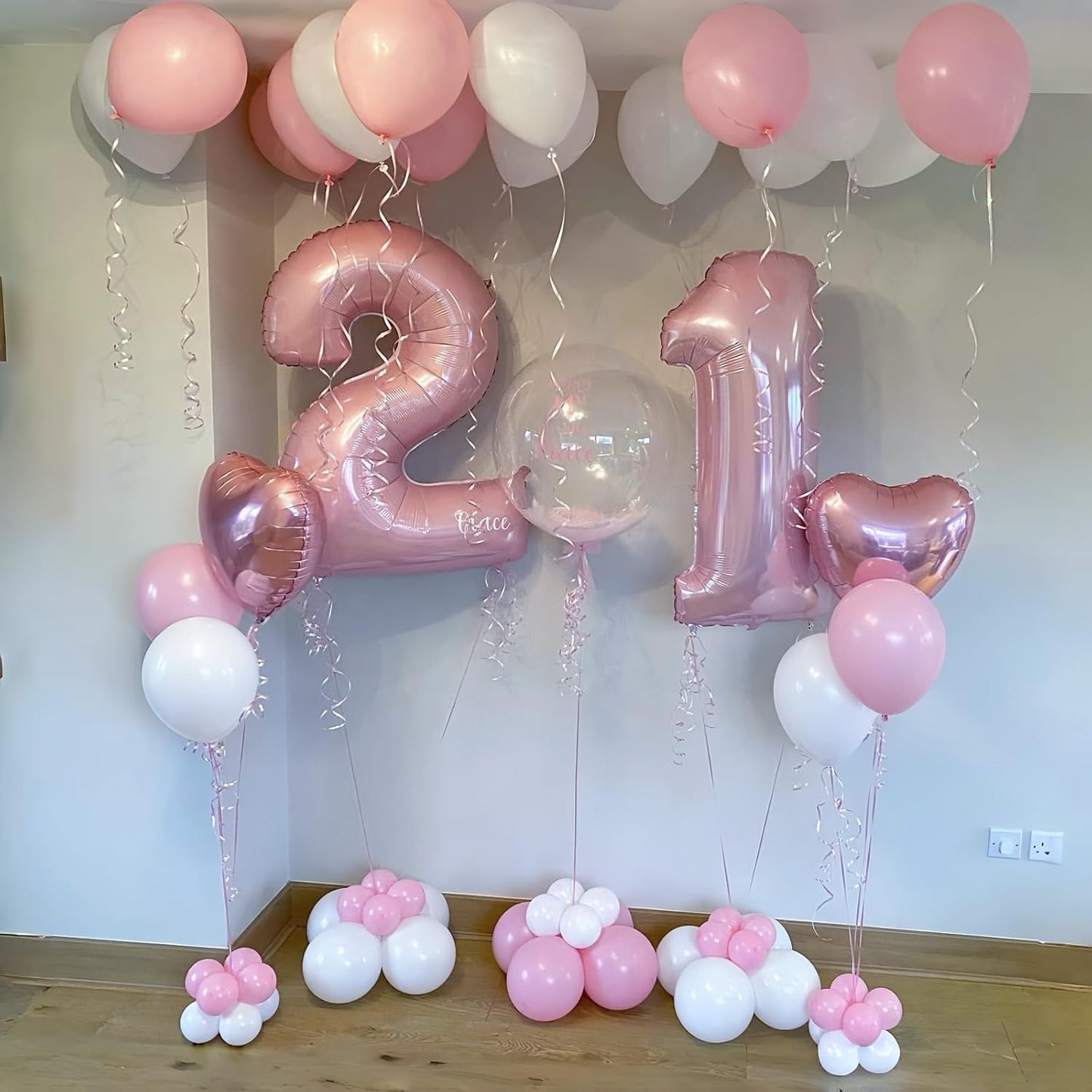 Skiennix 40-Inch Pastel Pink Number 2 Balloon - Large Foil Helium Balloon for Girls' 2nd Birthday Party