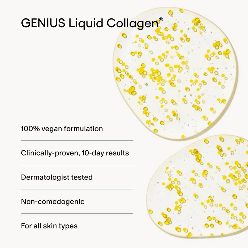 Algenist GENIUS Liquid Collagen Serum - Firming & Hydrating Vegan Face Serum with Alguronic Acid + Vitamin E - Helps Visibly Minimize Fine Lines + Wrinkles & Improve Elasticity (2 oz)