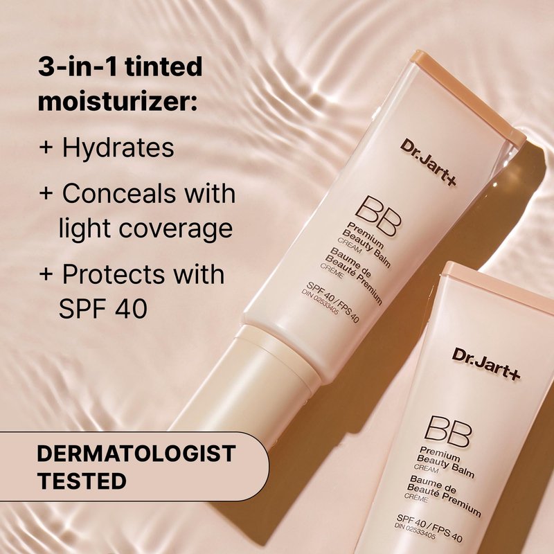 Dr.Jart+ Premium BB Korean Tinted Moisturizer with SPF 40 and Niacinamide | bb cream | Skin Tint | Korean Makeup, Deep Tan-Deep, 1.35 Fl Oz
