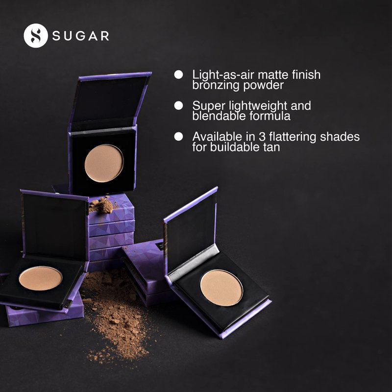 SUGAR Cosmetics Contour De Force Mini Bronzer - 02 Woody Wonder (Warm Brown) | Light Weight | Blendable & Long Lasting Lightweight, Easily Blendable, Illuminating Bronzer, Matte Finish