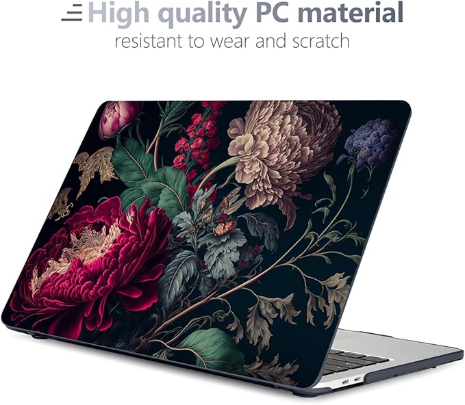 Batianda LumiArt Case for MacBook Air 13" M1 Chip, Renaissance Floral