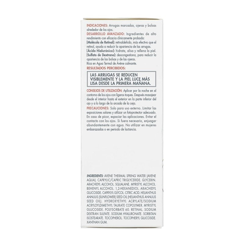 Avène Advanced 3-In-1 Eye Cream - Retinaldehyde & Hyaluronic Acid | Smooths Wrinkles, Reduces Puffiness & Dark Circles