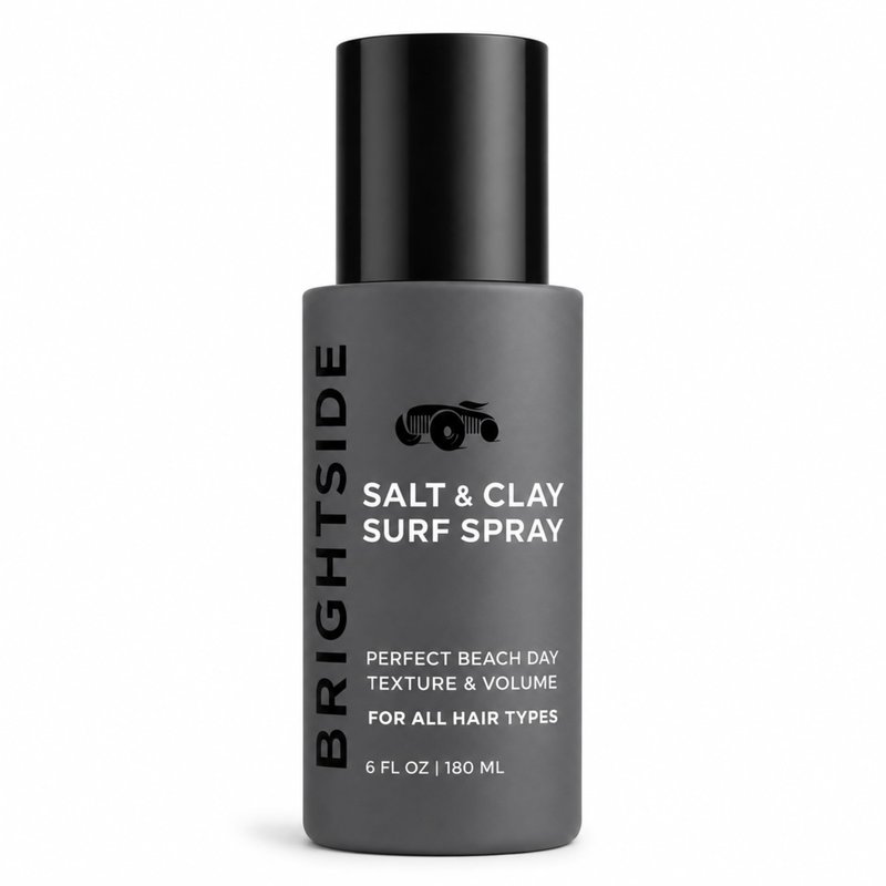 BRIGHTSIDE Salt & Clay Surf Spray - Instant Volume & Texture for Thicker Looking Hair - Natural Sea Salt Spray for Men & Women - Hydrate & Hold for All Hair - Alcohol-Free, Clean ingredients - 6oz