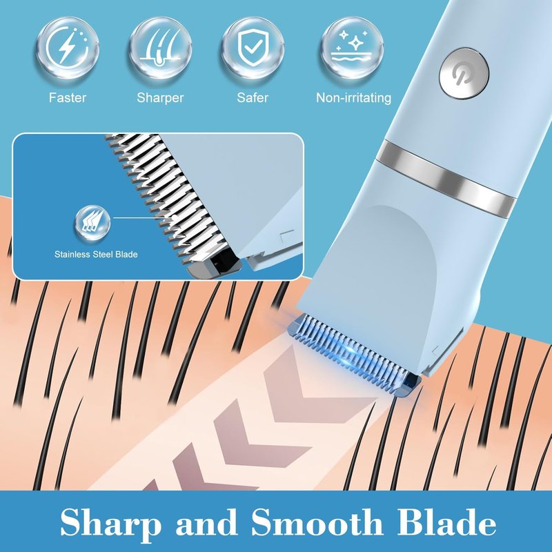 3-in-1 Electric Razor - IPX7 Waterproof Bikini Trimmer for Ladies | Painless Groomer for Face, Body & Legs