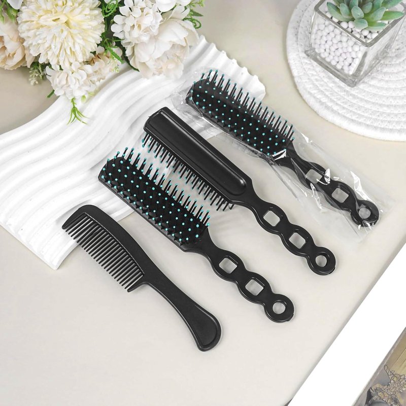 Gisdo 50 Pcs Hair Brush and Comb Set in Bulk for Homeless Individually Wrapped, Bulk Comb Brush Hairbrush for Women Kids Hotel Homeless Charity (Bright Color)