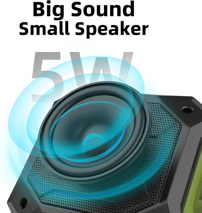 KAYINUO JIAYINNUOXIN Portable Bluetooth Speaker with IPX7 Waterproof 5W Small Wireless Speakers with TWS Pairing,TF Card/AUX,12 Hours Playtime for Outdoor,Camping,Bathroom,Travel,Beach Use,Gift Ideas