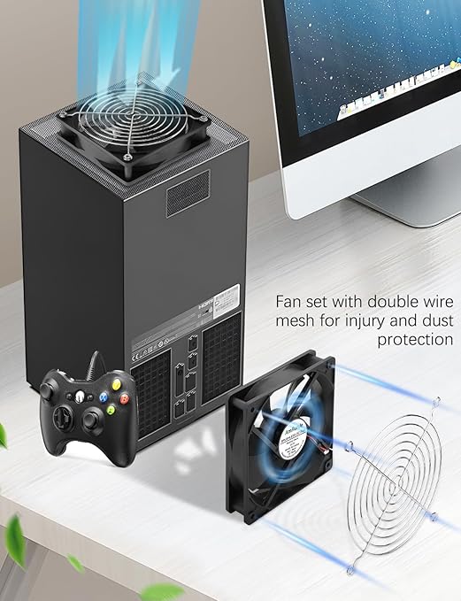 AmRunJe USB Cooling Fan 120mm 2 Packs, 5V Brushless Quiet Fan with Speed Controller for PC Computer PlayStation Xbox Router Receiver DVR AV Cabinet Projector