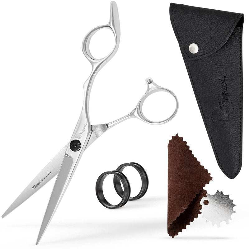Professional Hair Cutting Scissors - 6” Sharp Blades for Precision | Barber Shears Set for Men & Women