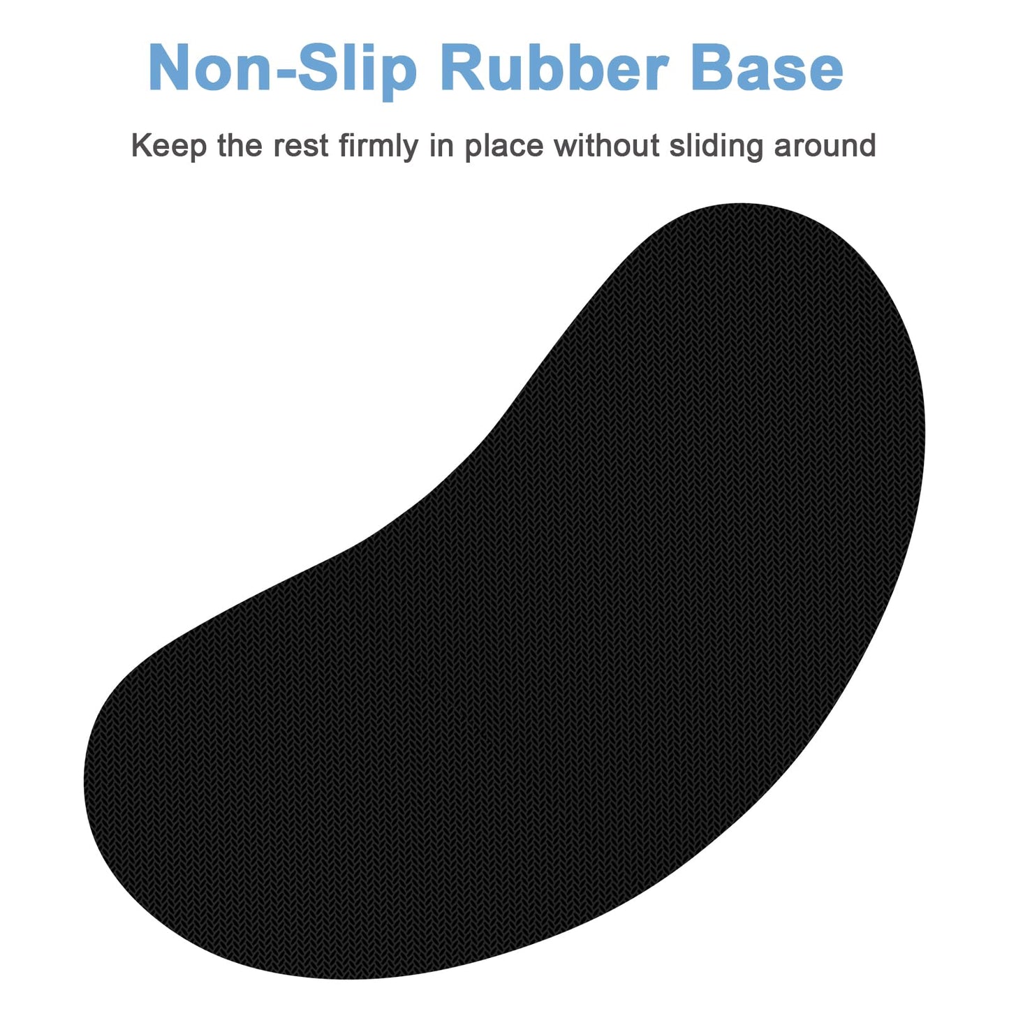 Dapesuom Mouse Wrist Rest, Ergonomic Memory Foam Mouse Wrist for Computer Desk Mats Support, Hand Rest Pad Cushion for Gaming, Office, Laptop, Men, Women, Pain Relief & Easy Typing, Sky Blue