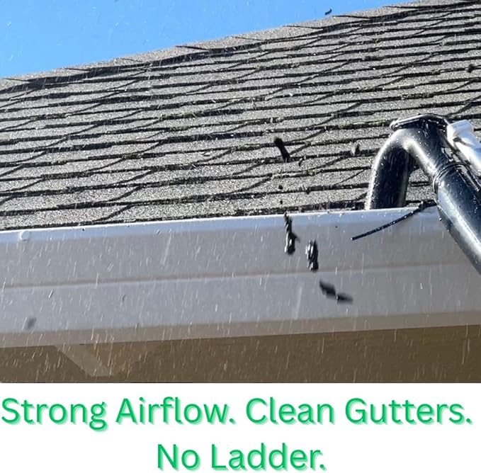 ArloCatcher 30-Foot Gutter Cleaning Kit for Milwaukee Leaf Blower 3017-20 500 CFM â Two-Story Gutter Blower Attachment, Gutter Cleaning Tools from Ground, No Ladder Needed, Extension Pole Not Included