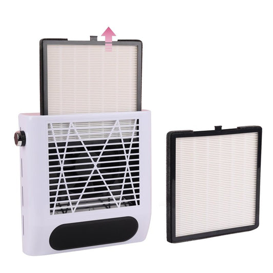 TGIRL Nail Dust Collector Machine Adjustable Nail Vacuum Dust Collector Electric Nails Filter for Manicure Nail Fan Dust Collector (White)