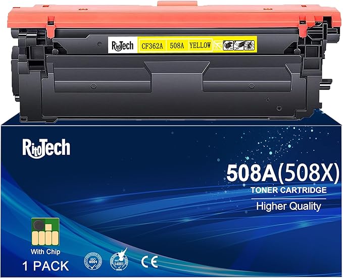 508A Yellow Toner Cartridge,Replacement Compatible for HP 508A 508X CF362A CF362X for Color LaserJet Enterprise M553 M552 Color LaserJet Enterprise MFP M577 Series Printer,with Smart Chip (1-Pack)