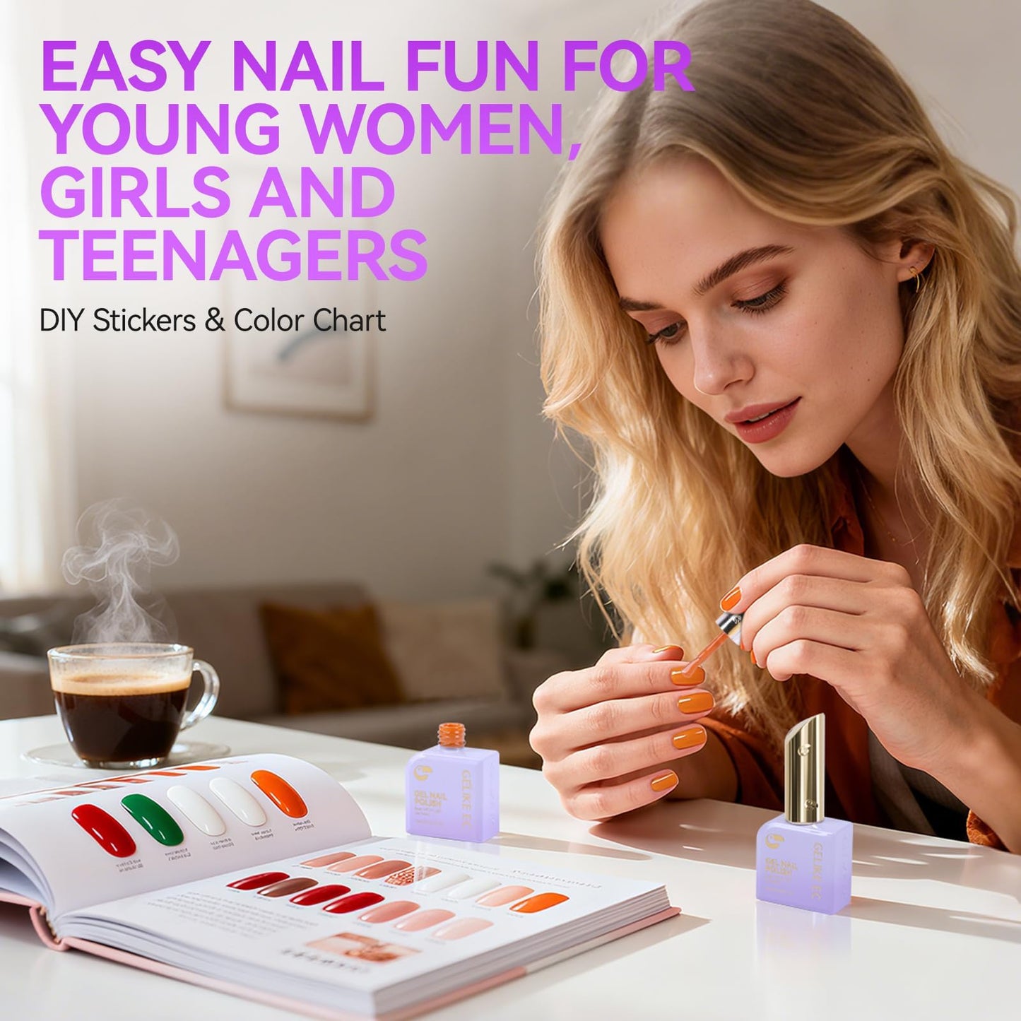 gelike ec Colors Gel Nail Polish: TPO&Hema Free Gel Polish Set With 16ML 12 Fall Colors Big Bottles for Young Women Manicure DIY at Home with Color Chart and Stickers 2026