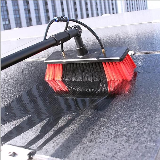 Water Fed Telescopic Brush,Photovoltaic Panel Cleaning,Water/Hose Fed Pole Window Clean,Extendable Cleaner Conservatory Roof Cleaning Tools,9m/30FT