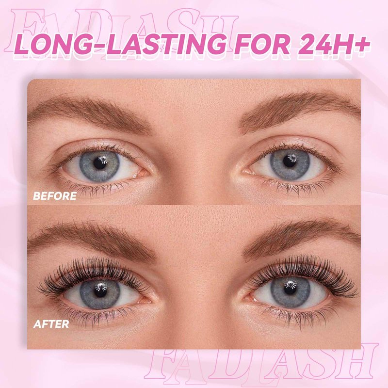 FADLASH Magnetic Eyelashes with Applicator 4 Pairs Magnetic Lashes Reusable Magnetic Eye Lashes Kit Natural Look False Eyelashes (079+604+806+B7)