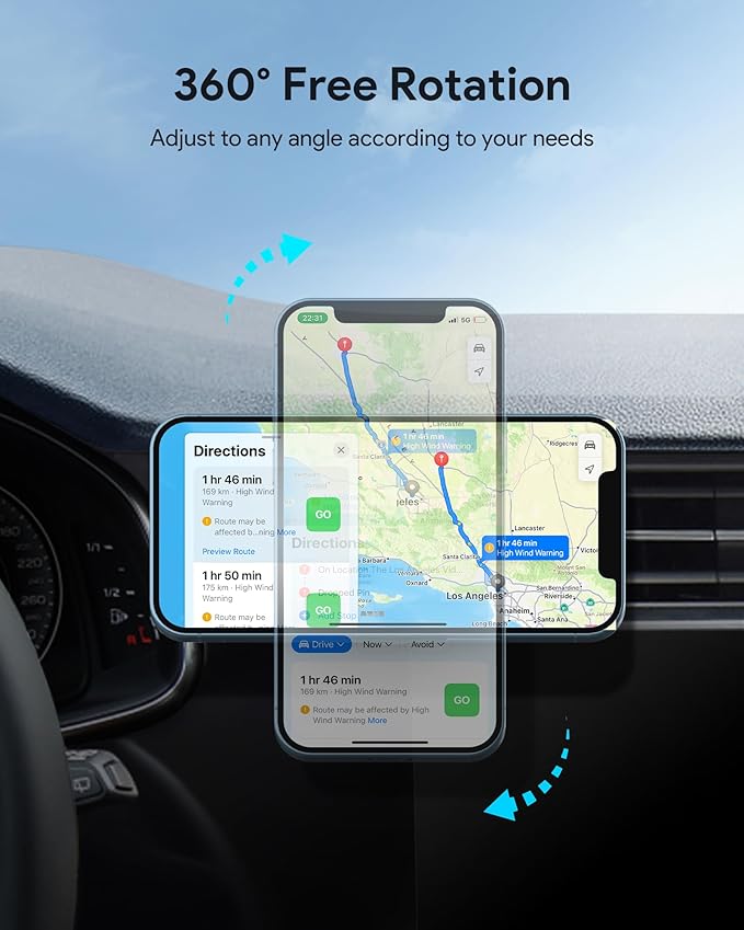 Magnetic Wireless Car Charger Mount 15W Compatible with Magsafe Car Charger SMOONFACE, Dashboard Car Phone Holder for iPhone 17/17 Air/17 Pro/17 Pro Max/16/16 Pro/16 Pro Max/15/14/13/12/12Pro/Mini