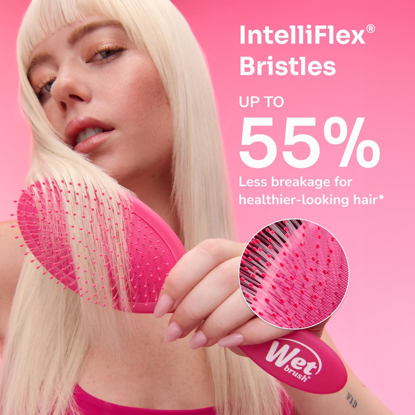 Wet Brush Detangling Brush, Original Detangler Brush (Sky) - Wet & Dry Tangle-Free Hair Brush for Women & Men - No Tangle Soft & Flexible Bristles for Straight, Curly, & Thick Hair