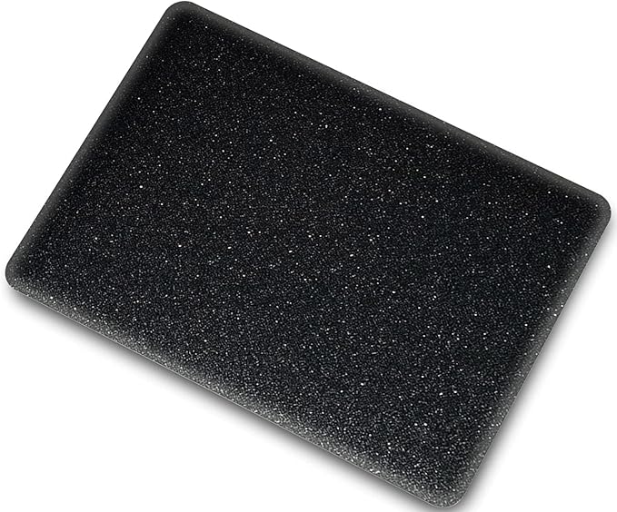 AMCJJ Compatible with MacBook Air 13 Inch Case 2017 2016 2015 2014 2013 2012 2011 2010 Release A1466/A1369, Shiny Plastic Hard Shell Case & Keyboard Cover,Glitter Black