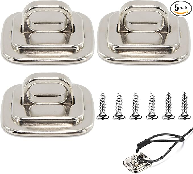 Zolunu 3 Pack Anti Theft Self Adhesive Security Plate for Cables to Lock Down Laptops, Mac Book, Tablets, iPad, or Other Computer