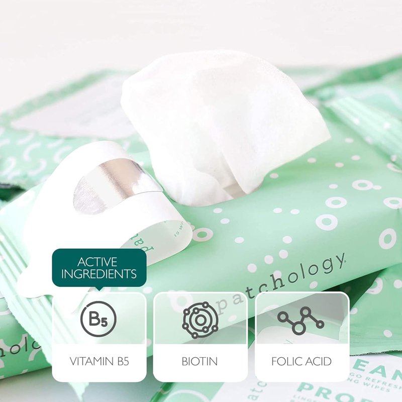 Patchology Clean AF Facial Cleansing Wipes - On-The-Go Refreshing Travel Size Face Wipes for Removing Dirt and Oil - Makeup Remover for Sensitive and Oily Skin (4 Packs/60 Count)