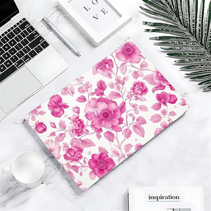 COTAIL Compatible with MacBook Air 13.3 13.6 Inch Case 2022 2021 2020 2019 Plastic Hard Shell Case Cover,13.3 Pro(A1706/A1708/A1989/A2159/A2289/A2338), Pink Vintage Floral