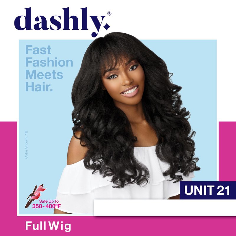 Sensationnel Dashly Wig - Unit 21 Non Lace Cap Ready to Wear Ear to Ear Lacepart Synthetic (1B OFFBLACK)