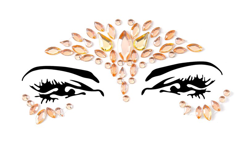 FACEGEM LONDON Face Gems Adhesive Glitter Jewel Tattoo Sticker Festival Gems Rave Party Body Make Up (21 PCS FACE GEMS)