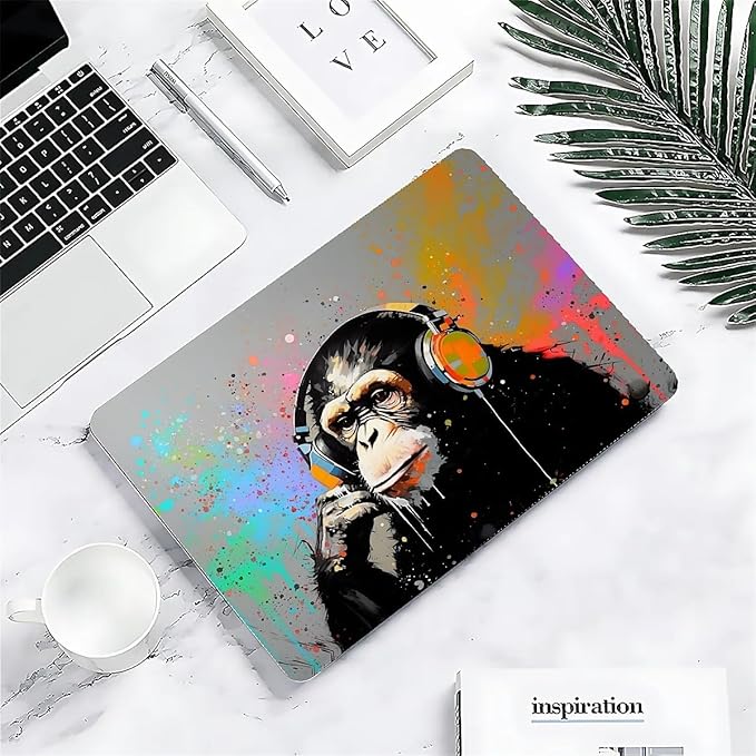 COTAIL Compatible with MacBook Air 13.3 13.6 Inch Case 2022 2021 2020 2019 Plastic Hard Shell Case Cover,13.3 Air (A1932/A2179/A2337), Monkey