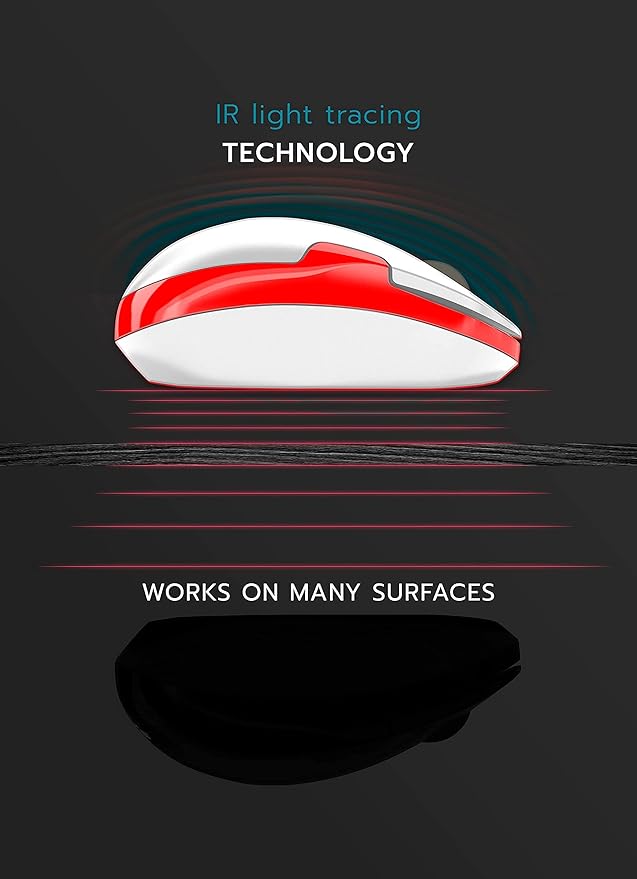 SHHHMOUSE – Wireless Silent Optical Mouse with USB Receiver and Batteries – Cordless, Portable, Quiet Click Mouse for PC, Laptop, Chromebook, Computer