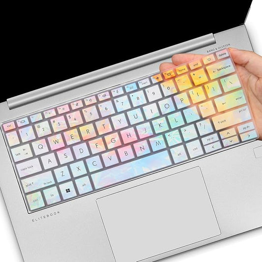 Keyboard Cover for HP EliteBook 830 835 840 845 1040 G9 G10 2025 2024 2023 2022 13.3 14 inch Laptop Accessories Keyboard Protective Skin (Not fit The 830/840/845/1040 G8 G7 G6 G5 G4 G3)-Iridescent