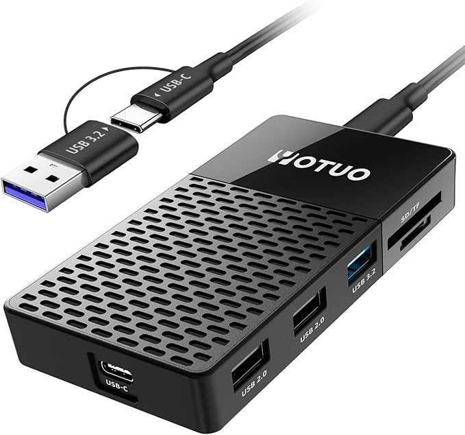 YOTUO External Solid-State Drive 2TB, Up to 1050MB/s, USB-C Portable SSD with All-in-One Multi-Port USB 3.2 Hub and SD/TF Card Reader Docking Station with iPhone/PC/Laptop/Mac/Windows/Android/iOS.