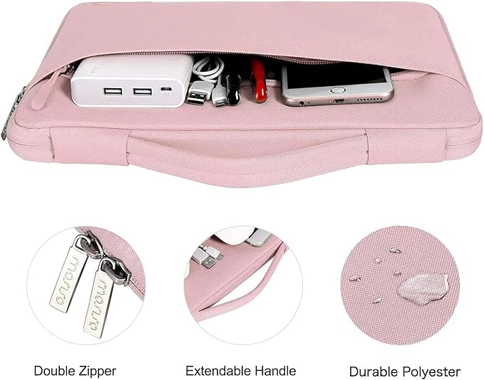 MOSISO Compatible with MacBook Air 13 inch Case M5 2026 M4 2025 M3 M2 2024-2022 A3449 A3240 A3113 A2681,Hard Shell&Sleeve Bag&Keyboard Skin&Webcam Cover&ScreenFilm for MacBook Air 13.6, Baby Pink