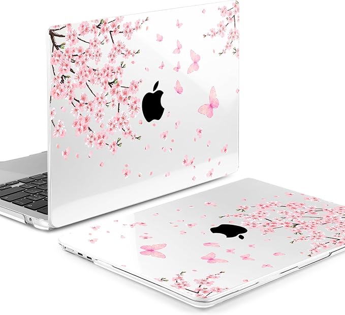 MEEgoodo Case for M5/M4/M3/M2 MacBook Air 13 inch Case 2026 2025 2024 2022, Fit Model A3449/A3240/A3113/A2681, Laptop Hard Shell Compatible with MacBook Air 13.6-inch, Cherry Blossoms