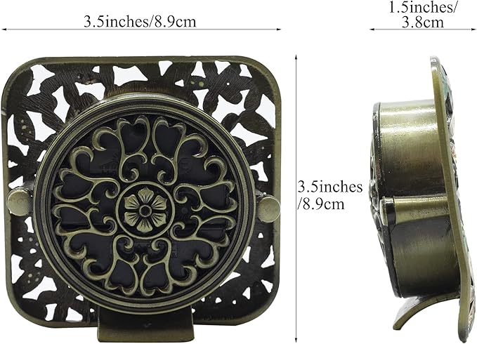Pewery Decorative Mini Table Clock, Vintage Metal Silent Analog Quartz Battery Operated Table Top Clock for Living Room Decor Shelf