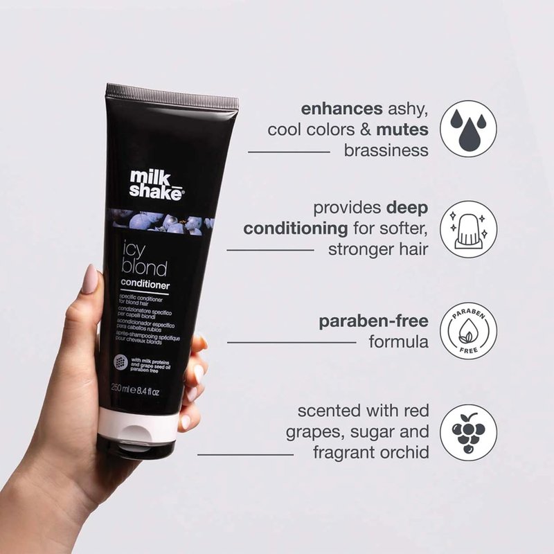 Icy Blond Conditioner - Award-Winning Toning Formula with Black Pigment | Hydrates & Brightens Platinum Blonde Hair