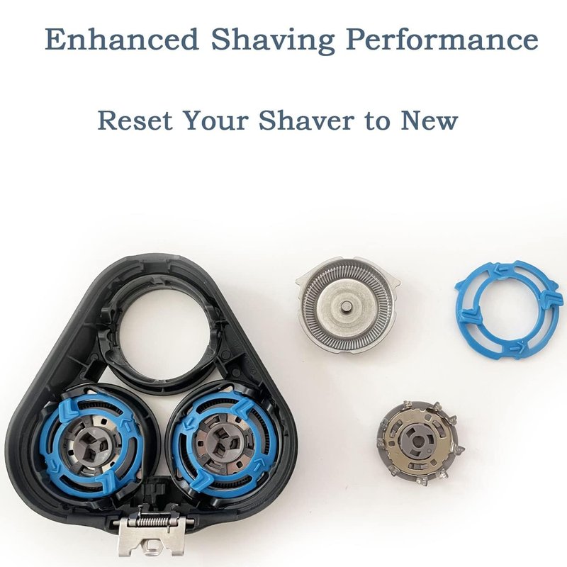 Suleto SH50 Replacement Heads Whole Head Part Compatible with Phillip Shaver Series 5000 (S5xxx), S5xxx, PT8xx, PT7xx, 3 Count SH50 Replacement Blades for Series 5000 Razors