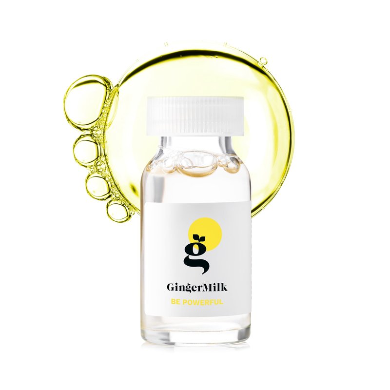 Ginger Milk Ampoule for Hair Loss Control with Biotin | Revitalizing Hair Treatment | BE POWERFUL (Pack 6 x 0.5 fl oz)