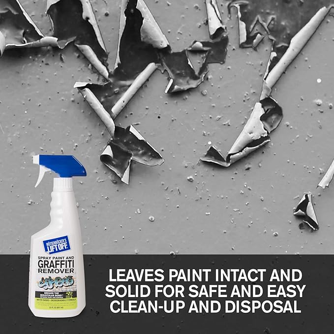 Motsenbocker's Lift Off 41101-2PK Spray Paint and Graffiti Remover – Removes Spray Paint, Acrylic, and Enamel – Safe for Wood, Metal, Concrete, Plastic – Water-Based Formula – 22 Fl Oz (Pack of 2)