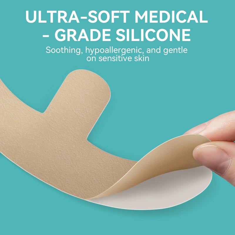 Silicone Scar Sheets for Breast – 6 Anchor Shape Patches | Medical Grade Silicone, Hypoallergenic & Reusable for Breast Lift, Reduction, Augmentation or Mastectomy Surgery Scar Removal